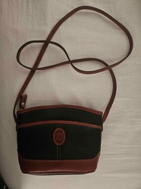 Liz Claiborne Black and Brown Two-Tone Crossbody Bag